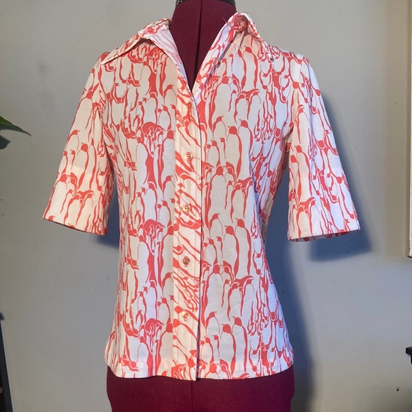 Vintage 70’s Montgomery Ward Penguin Dagger Collar Button Down Shirt - Picture 3 of 6